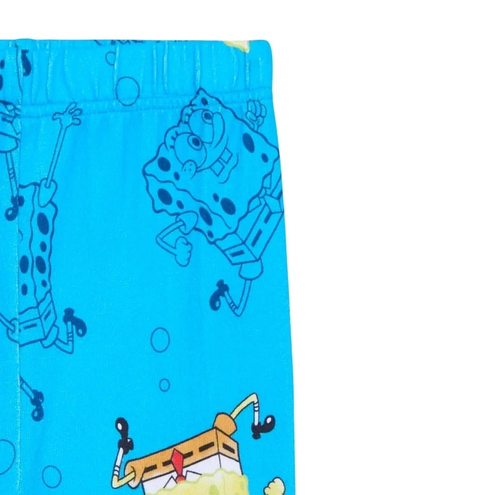 NWT Spongebob Squarepants Boys Pajamas Set Size 4 Blue Long Sleeve Cartoon Gift‎